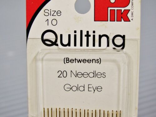 Quilting Needles*Rare* PIK Gold Eye sz.10  Betweens 3 Pks x 20=60.NIP 