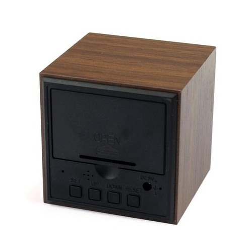 Fashion Moderne en Bois Wood Digital DEL Desk Alarm Clock Timer Calendrier Cadeau Hot