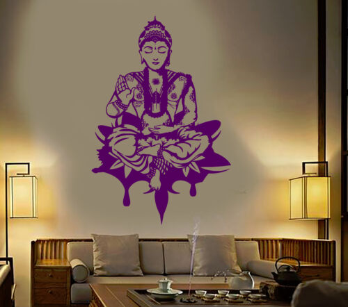 Vinyl Wall Decal Buddha Meditation Yoga Center Stickers Mural ig3845 