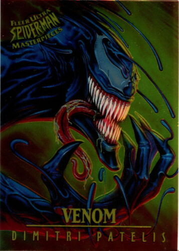 SPIDER-MAN 1995 FLEER ULTRA MASTERPIECES INSERT CARD 8 OF 9 VENOM BY PATELIS MA