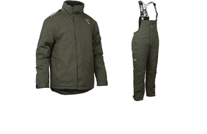 Fox Neuf Carpe Hiver Combinaison De Pêche 2PC-Vert /& Argent Toutes Tailles-Nouveau pour 2020