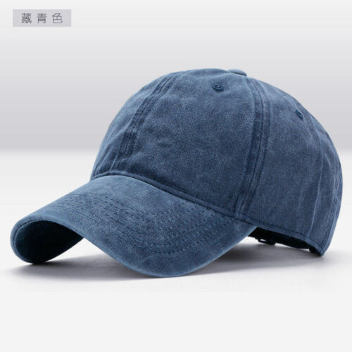 Men Plain Washed Cap Style Cotton Adjustable Baseball Cap Blank Solid Hat Casual
