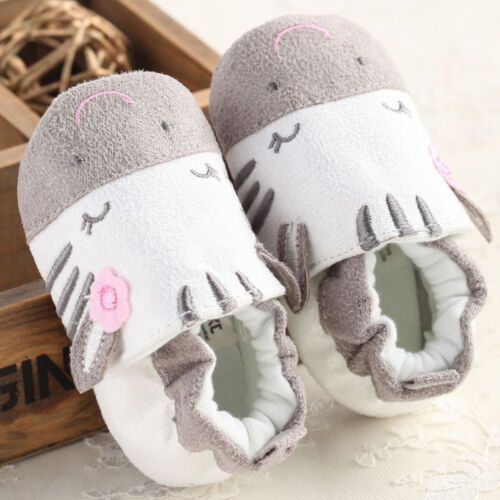 Newborn Baby Boy Girl Cartoon Soft Cotton Crib Shoes Anti-slip Pram Sneakers Hoc