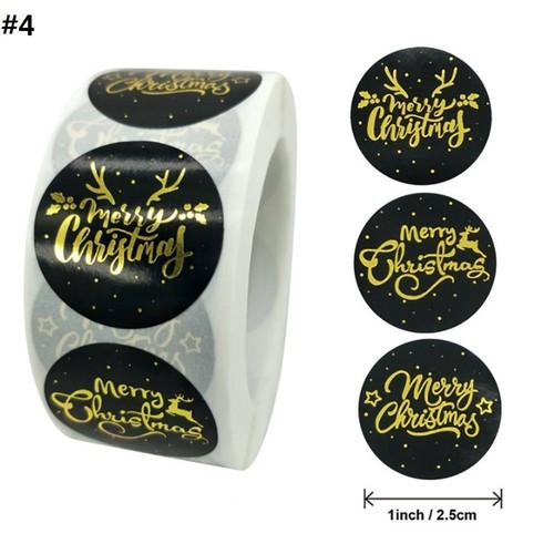 500pcs Gold Foil Merry Christmas Stickers Seal Labels Xmas Card Gift Box Decor.s 500pcs Gold Foil Merry Christmas Stickers Seal Labels Xmas Card Gift Box Decor.s