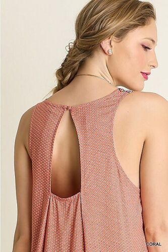 M UMGEE Hi-low Sleeveless Summer Beach boho Dress L S