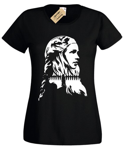 Queen Khaleesi Damen T-Shirt Drachen Damen Spiel Schnee Jon