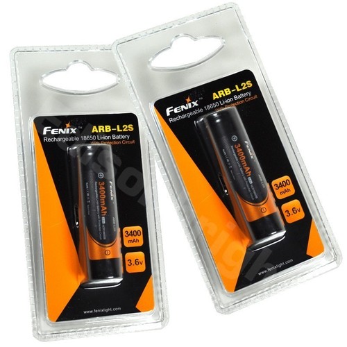 Genuine Fenix ARB-L2S 3400mAh 18650 Battery 2 Pack for PD35 TK75 TK22 TK51 PD32