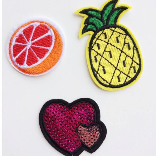 Fine embroidery cloth paste fruit flowers small patch