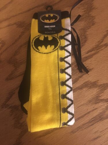 Knee High Socks Sz 9-11 ~BRAND NEW~ Details about  / DC Comics Batman Yellow /& Black