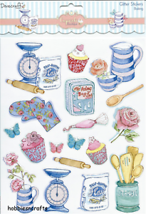 Dovecraft Glitter Stickers-Cupcakes gamme DCST 048-déserts Cupcakes-cuisson 
