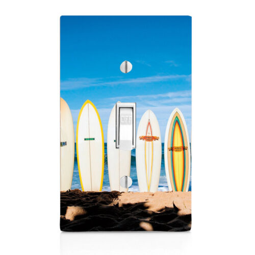 Beach Sand Surfboards Light Switch Cover Home Decor Night Light Cabinet knob