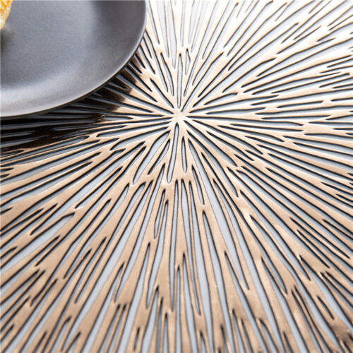 38cm Round Woven Placemat Dining Table Mats Non Slip Washable Kitchen Decor 