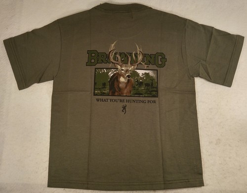 Browning Kids T-Shirt U-PICK Blue Green Tan Animal Dog Cotton Boy Youth S M L