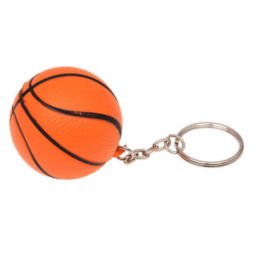 Orange Basketball Form Dekor Charme Schluesselkette aufgeteilter Schluesselr G6Y