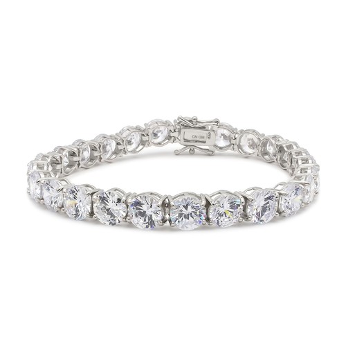 37.50Ct Created Diamond 14k White Gold /& Silver Brilliant Tennis Bracelet