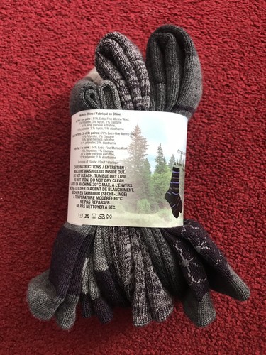 4 Pairs Kirkland Signature Women Trail Extra-Fine Merino Wool Socks Size 2-8
