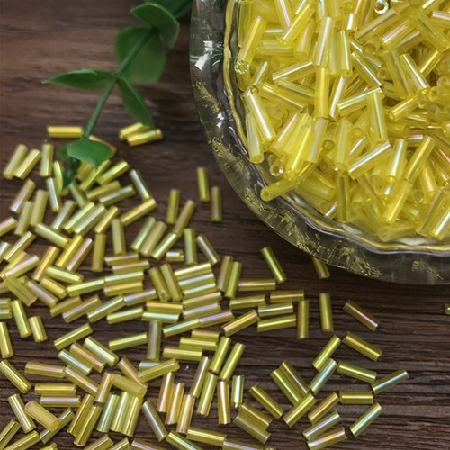 DIY 2x6mm 400 pcs Glass Tube Bugle Beads Jewelry Making color Beads wholesale#01