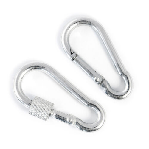 4mm 5mm 6mm MOSCHETTONE acier inoxydable//galvanisé metallico arrampicata nuovo