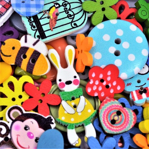 100 Coloré Fun Mixte Aléatoire Craft boutons Scrapbooking couture Arts