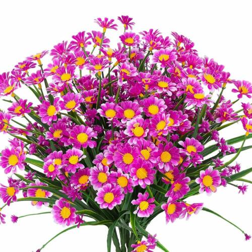 4pcs Fleurs Artificielles Faux Plante Extérieur Synthétique Floral verdure arbustes Calla Dec