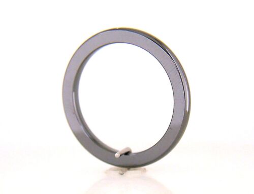 Black Ceramic 2 mm Rounded Stackable Band Ring 