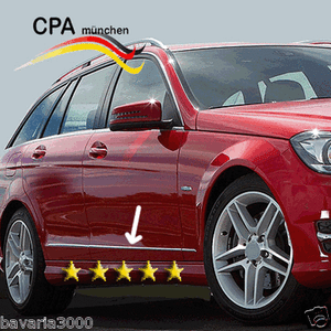 Chrom Zierleisten Türleisten Mercedes C-Klasse W204 W 204 S204