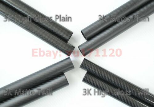 Details about  /  ID 10mm x OD 12mm x 500mm 3K Roll Wrapped Carbon Fiber Tube 12*10 RC Model