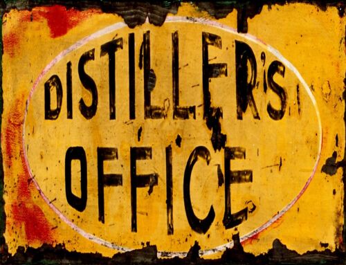 TIN SIGN &#034;Distllers Office&#034;  Beer Mancave Wall Decor