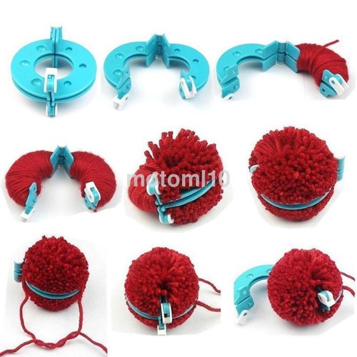 8Pcs 4Size Pompom Maker Fluff Ball Crocheting Knitting Craft Tool Accessories CA