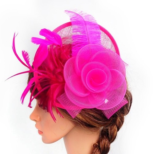 Elegent Women Fascinator Hat Feather Headband Cocktail Wedding Party Headpiece