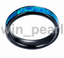 Fashion Blue Round Fire Opal Black Gold Filled Men Women Wedding Ring Size 6-10