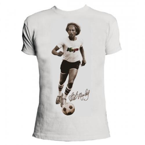 Official Licensed-Bob Marley-Kaya Soccer T Shirt-Reggae Rasta