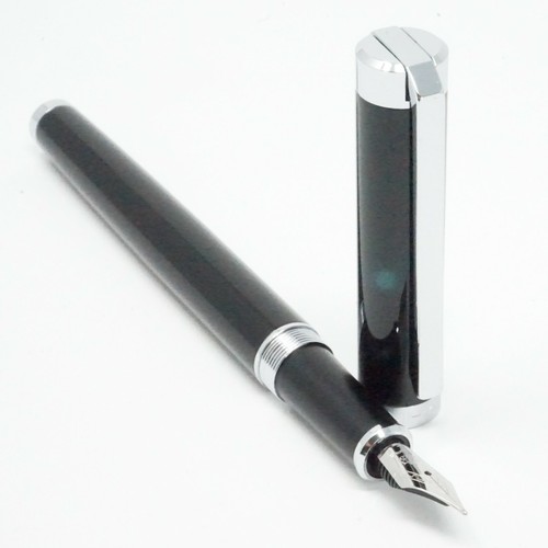FINE Nib Chrome Trim UK SOLD! Jinhao #155 Deluxe Black Fountain Pen