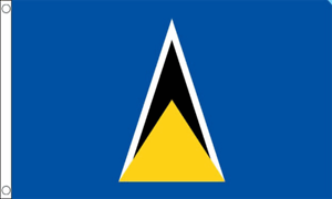 Saint Lucia Flag 5 x 3 FT 100/% Polyester National Country Caribbean