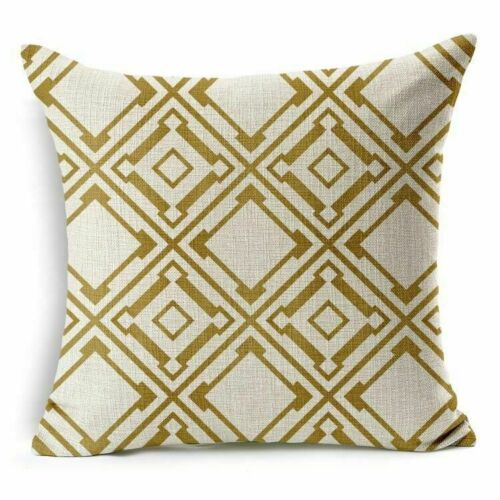 Boho Style Vintage Colorful Geometric Cotton Linen Pillow Case Cushion Cover 