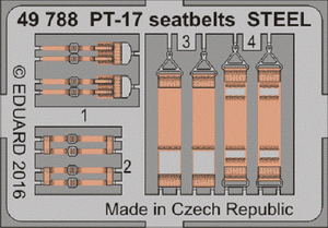 Eduard PE 49788 1//48 STEARMAN PT-17 Kaydet Ceintures Acier REVELL!