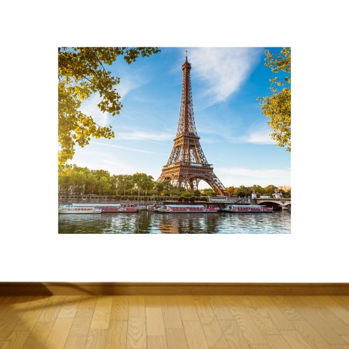 Tour Eiffel Paris paysage photo papier peint mural chambre design wm169