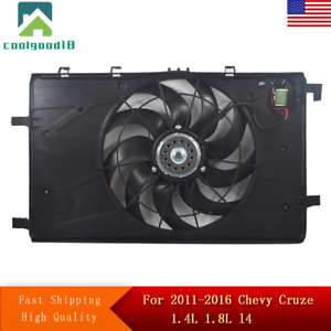 12V Radiator AC Condenser Cooling Fan Fit For 2011-2016 Chevy Cruze 1.4L 1.8L l4 
