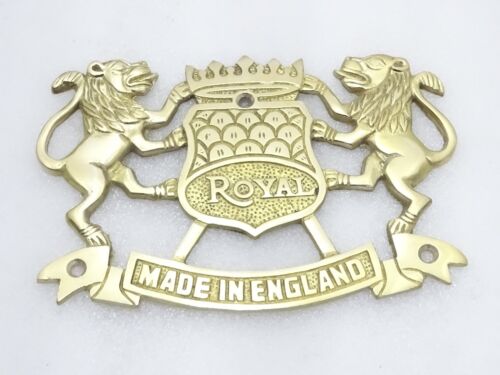NEW ROYAL ENFIELD BRASS MADE REAR NUMBER PLATE LION BADGE @PUMMY