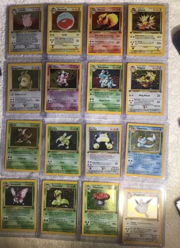 Complete Full 1st Edition Jungle Set All # 64//64 Pokemon Trading Cards TCG Games