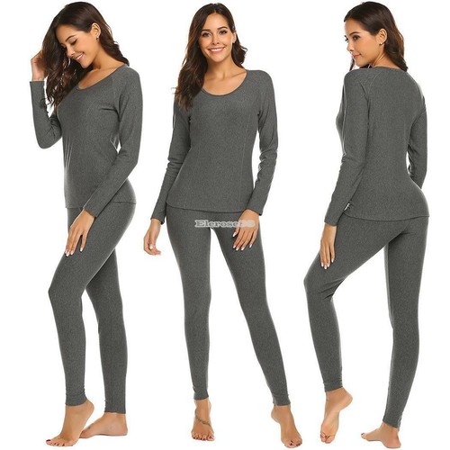 Frauen warme Pyjama Set Thermo Unterwäsche Winter Basic Layering Set ElR8