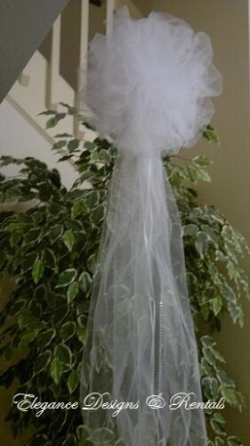 Sweet 16 Wedding Decoration 6 Church Decoration Tulle Pew Bows Quincenera 