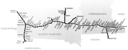 PDF on CD RailfanDepot Dakota Minnesota and Eastern Track Chart 2000