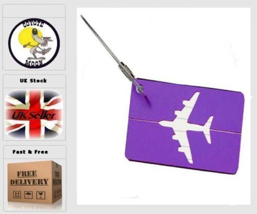 Aluminium Voyage Bagages tag bagage Carte adresse ID HOLIDAY UK Vendeur aéroport