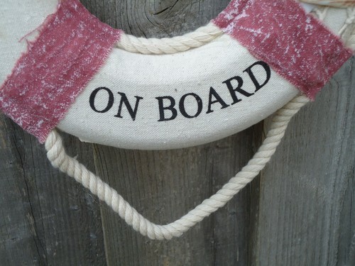 Boat maritime Life Buoy Ring Belt s Ship Lifebelt Welcome On board with Shells