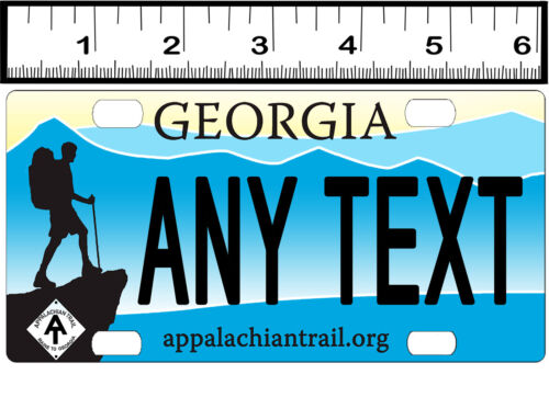 PERSONALIZED ALUMINUM BICYCLE STATE LICENSE PLATE-GEORGIA APPALACHIAN TRAIL