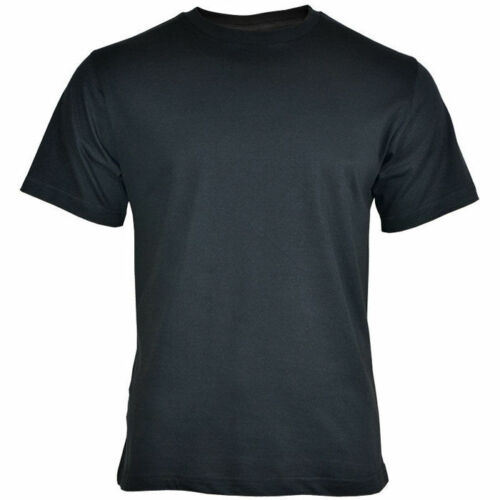 Mil-Tec Mens US Army Style T-Shirt Crew Neck Plain Black 