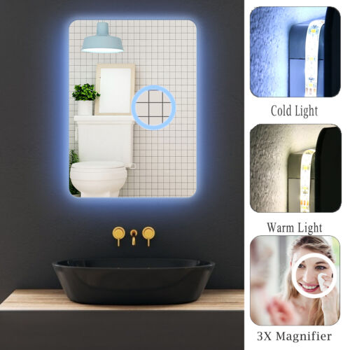 LED Badspiegel Badezimmerspiegel mit Beleuchtung Wandspiegel Touch Anti-Besch