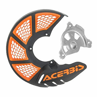 Acerbis X-Brake Vented Front Disc Cover with Mounting Kit Black//Orange for