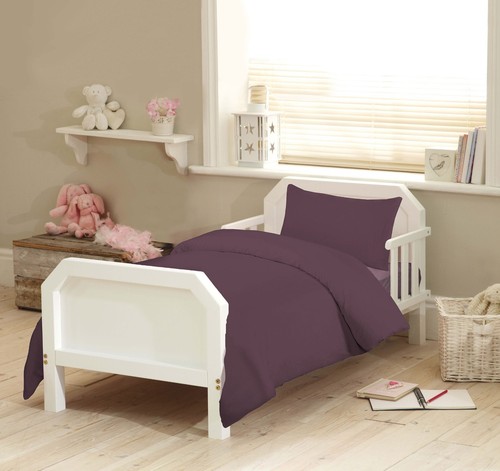 100/% Organic Cotton Junior Toddler Cot Bed Duvet Cover With Pillowcase Bed Set